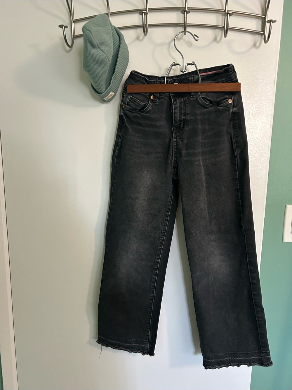 Blank NYC Black Wide-Leg Jeans with Faded Wash